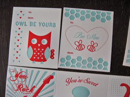 Retro Valentine's Day Card Set - Close Up