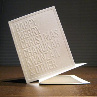 Happy All Letterpress Holiday Card