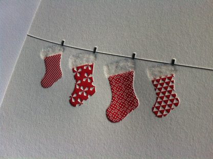 Letterpress stockings closeup