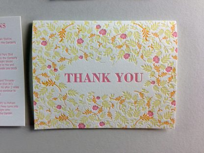Fall Floral Letterpress Thank You Card