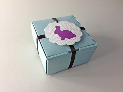 This gift is all wrapped up with our letterpress bunny hang tag.