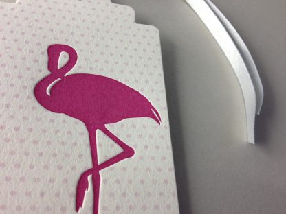 Letterpress Flamingo Closeup