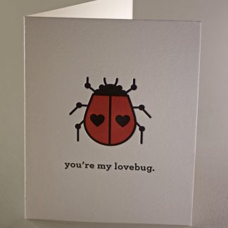 Lovebug Letterpress Greeting Card