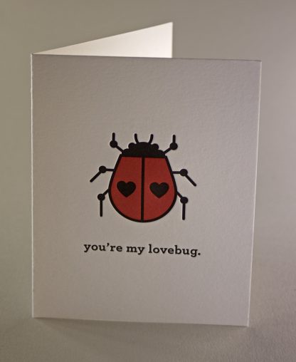 Lovebug Letterpress Greeting Card