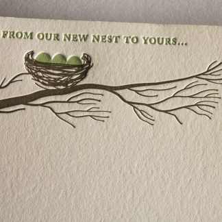 Nest Letterpress Thank You Card - Closeup