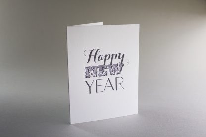 Happy Type Year - Happy New Year Greeting Card - Folded Card