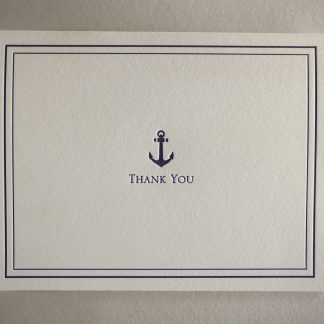 Anchor Letterpress Thank You Card