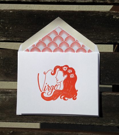 Virgo Astrology Letterpress Greeting Card