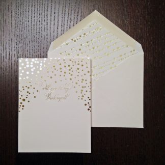 Dots - Will You Be My Bridesmaid - Foil Greeting Card