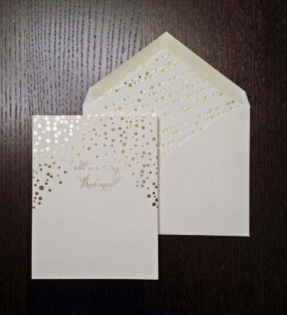 Dots - Will You Be My Bridesmaid - Foil Greeting Card