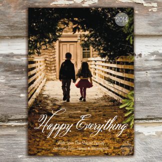 H13 - Happy Script - Happy Everything - Holiday Photo Card - Dolce Press