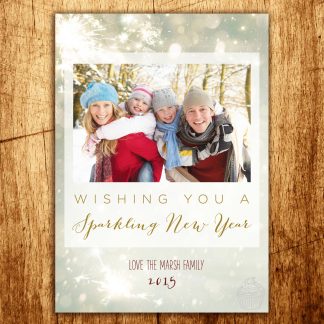 H15 - Sparkling New Year - Holiday Photo Card - Dolce Press
