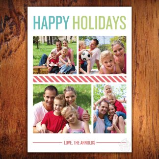 H2 - Happy Holidays - The Arnolds - Holiday Photo Card - Dolce Press