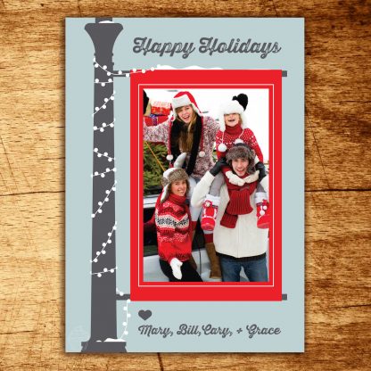 H3 - Red Banner - Sign Post - Holiday Photo Card - Dolce Press