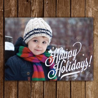 H8 - Castros Holiday - Script - Holiday Photo Card - Dolce Press