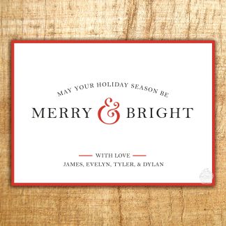 H9 - Merry & Bright - Classic - Holiday Photo Card - Dolce Press