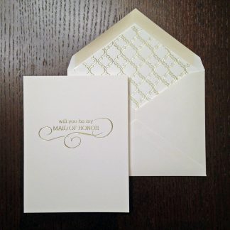 Swash - Will You Be My Maid of Honor - Foil Greeting Card