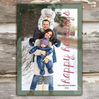 H19 - Lincoln Holidays - Family Portrait - Holiday Photo Card - Dolce Press