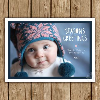 H21 - Seasons Greetings - Baby Photo - Holiday Photo Card - Dolce Press