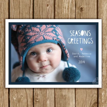 H21 - Seasons Greetings - Baby Photo - Holiday Photo Card - Dolce Press