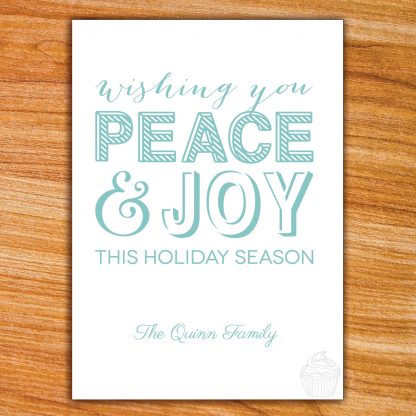 H22 - Holiday Wishes - Peace and Joy - Holiday Photo Card - Dolce Press