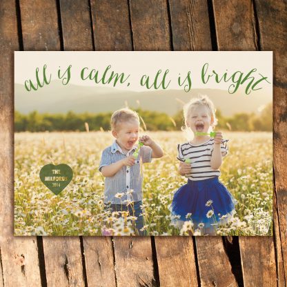H23 - All is Calm, All is Bright - Holiday Photo Card - Dolce Press