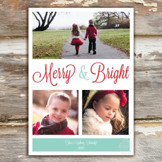 H29 - Merry Photo Frame - Merry & Bright - Holiday Photo Card - Dolce Press
