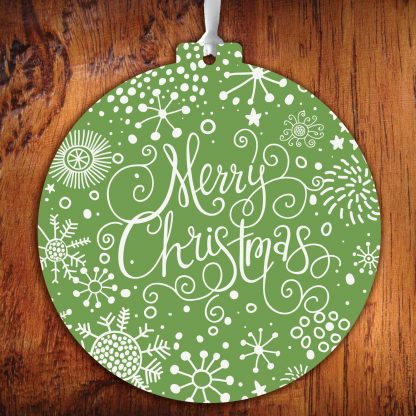 H-Ornament - Die-Cut Ornament - Merry Christmas - Holiday Photo Card - Dolce Press - Back