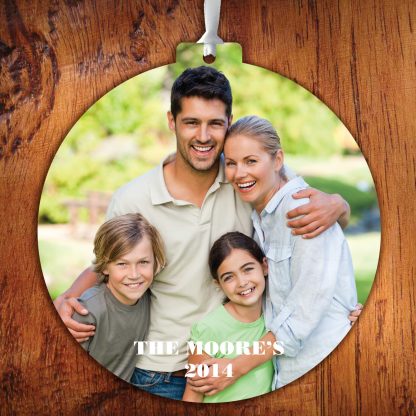 H-Ornament - Die-Cut Ornament - Merry Christmas - Holiday Photo Card - Dolce Press - Front