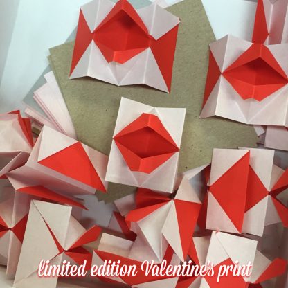 Limited Edition Valentine's Print - Origami Lips