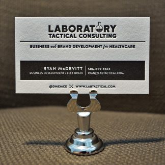 1 Color Letterpress Business Card - Laboratory Tactical Consultant