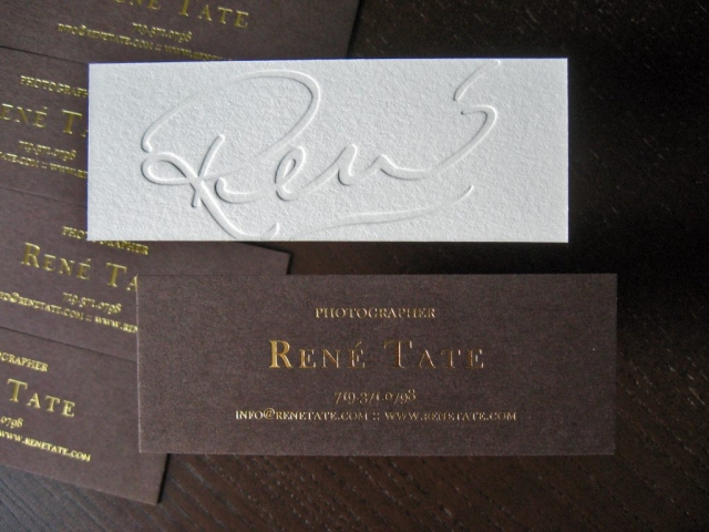 Foil and Letterpress Business Cards