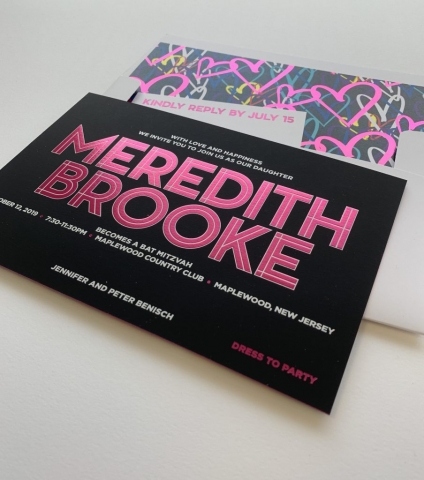 Pink Foil Party Invite