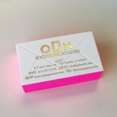 Hot Pink + Gold Foil Business Cards