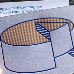 Letterpress Notecard Closeup Letterpress Notecard Closeup