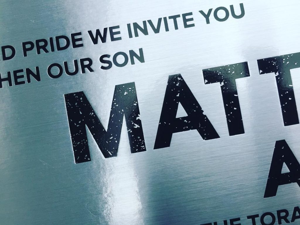 Everything Else We Print 11 Brushed Metal with Black Foil