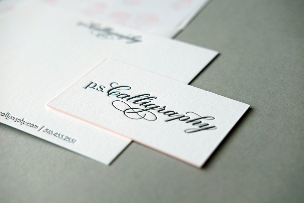 PS Calligraphy - Letterpress Closeup