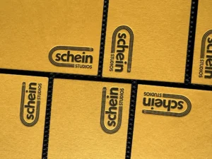Landscape Tile of Letterpress Business Cards